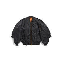 Men's Double Sleeve Bomber - Black