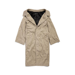 Women's Off Shoulder Carcoat - Sand Beige