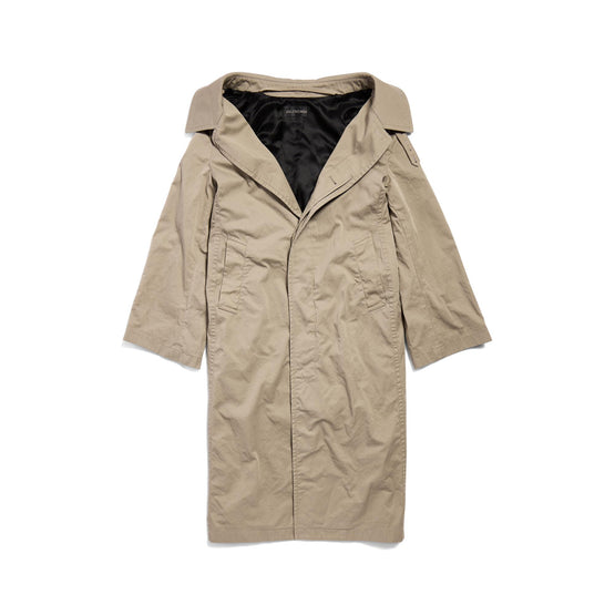 Women's Off Shoulder Carcoat - Sand Beige