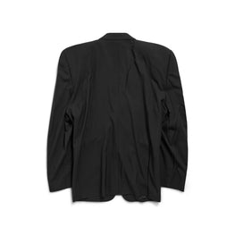 Women's Cut Away Boxy Jacket - Black