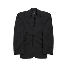 Women's Cut Away Boxy Jacket - Black