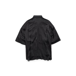 Women's S/S Wrap Blouse - Black