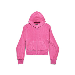 Women's Fitted Tracksuit Jacket - Dark Pink