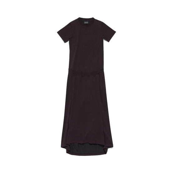Women's Patched T-Shirt Dress - Washed Black