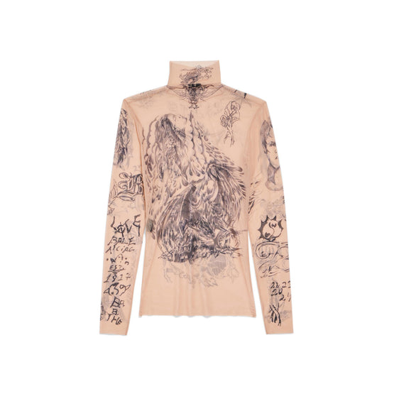 Women's Tatoo L/S Top - Light Beige