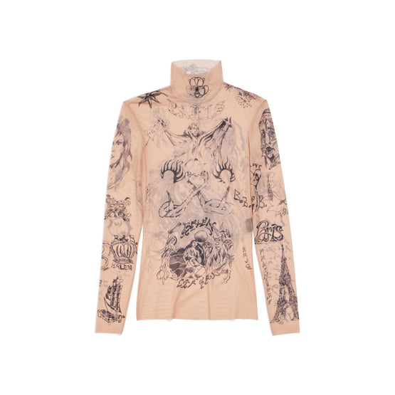 Women's Tatoo L/S Top - Light Beige