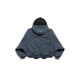 Men's Lined Incognito Zip-Up Hoodie - Washed Blue/White