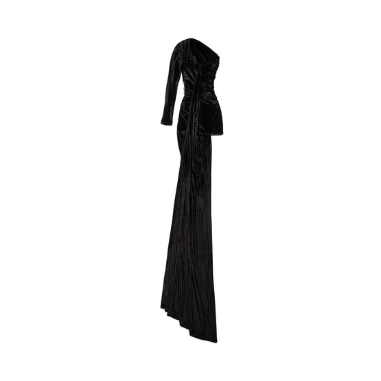 Women's Asymmetric Dress - Black