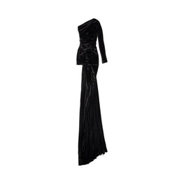 Women's Asymmetric Dress - Black