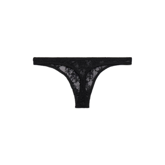 Women's Uw Lace Thong - Black