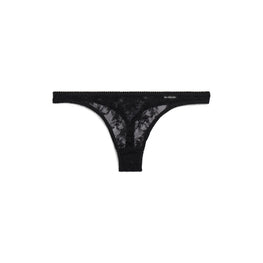 Women's Uw Lace Thong - Black
