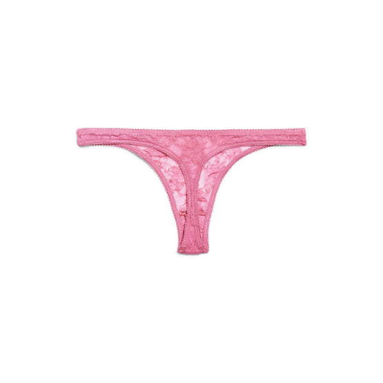 Women's Uw Lace Thong - Dark Pink