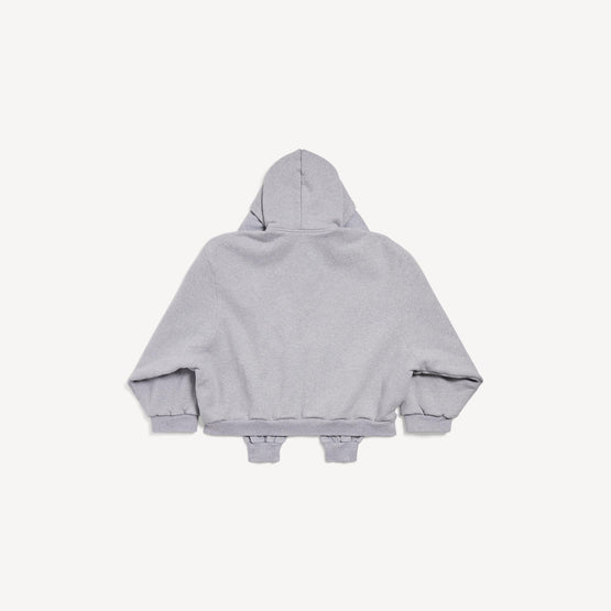 Men's Incognito Line Boxy Zipup Hood - Heather Grey