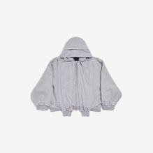 Men's Incognito Line Boxy Zipup Hood - Heather Grey