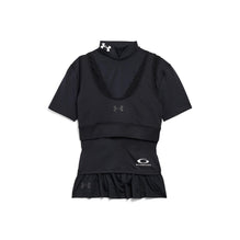 Women's Ua Crewneck Layered S/S Top - Black/Black
