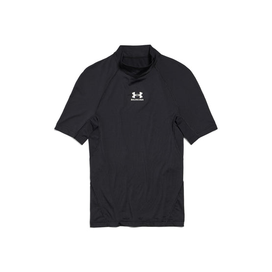 Men's Ua Mock Neck S/S T-Shirt - Black