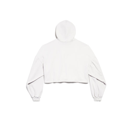 Men's Cropped Hoodie - Off White