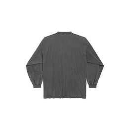 Men's L/S Large Fit T-Shirt - Super Faded Wash Blk