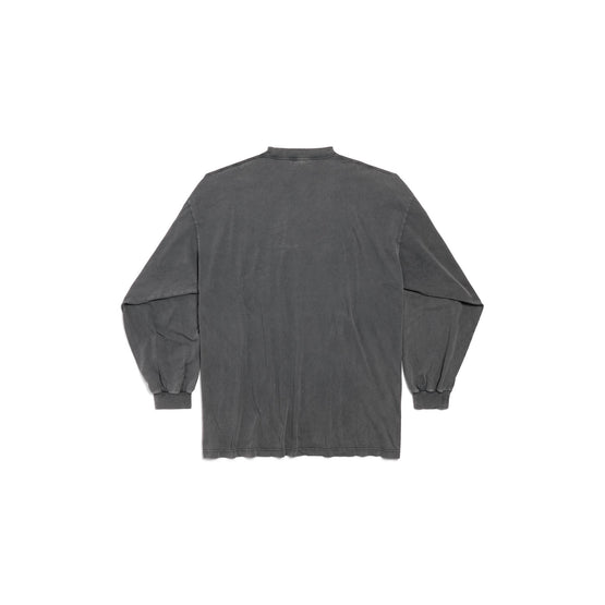 Men's L/S Large Fit T-Shirt - Super Faded Wash Blk
