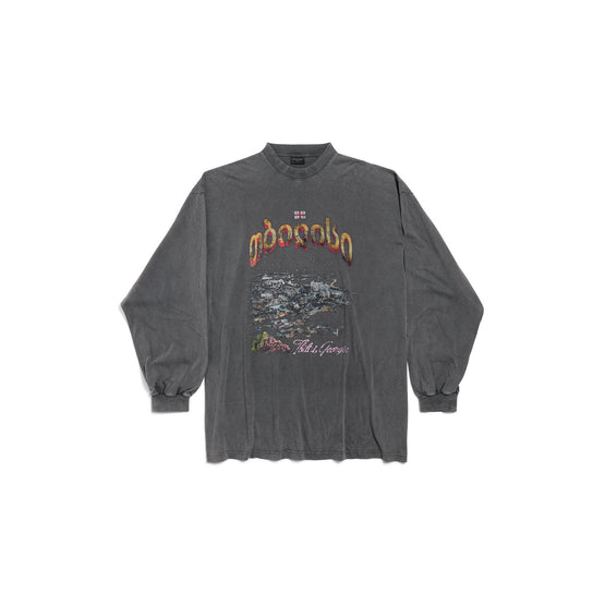 Men's L/S Large Fit T-Shirt - Super Faded Wash Blk