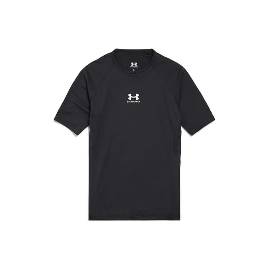 Women's Ua Fitted S/S Crewneck Top - Black/White