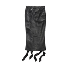 Women's Laced Up Backless Skirt - Black