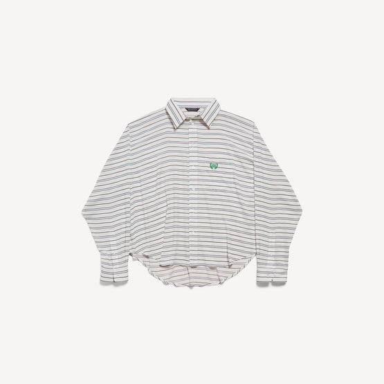 Women's L/S Regular Fit Shirt - White/Blue