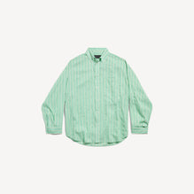 Women's L/S Cocoon Shirt - Green/White