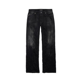 Men's Distressed Relaxed Fit Pants - Black Fade Out