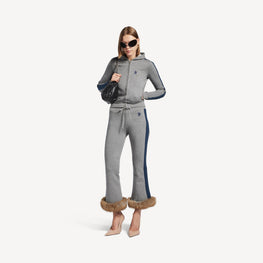 Women's Flared Capri Sweatpants - Drk Heatr Grey/Wsh N