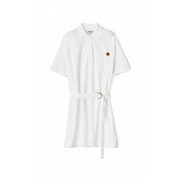 Women Tiger Crest Polo Dress - White