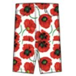 Men All Over Poppy Printed Short - White