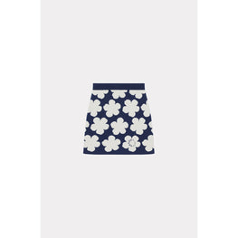 Women Jacquard Mini Skirt - Midnight Blue