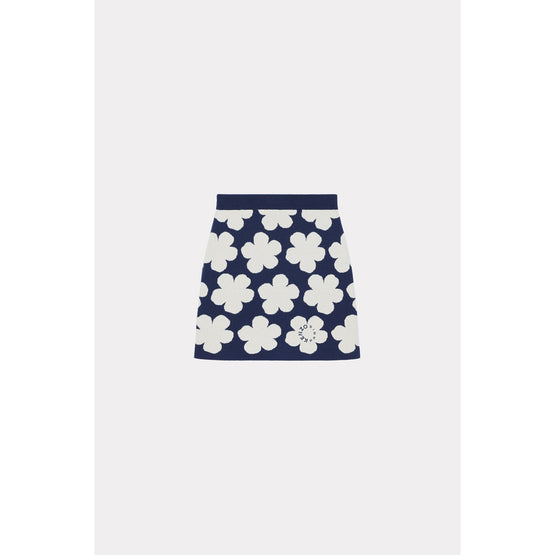 Women Jacquard Mini Skirt - Midnight Blue