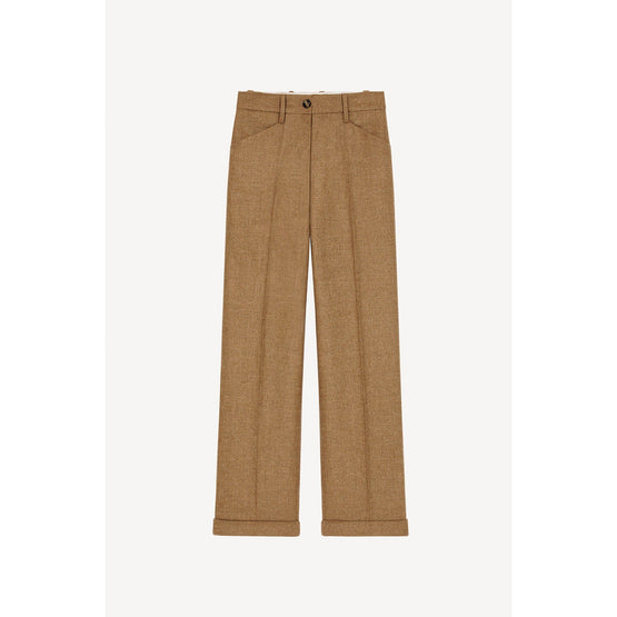 Women Tailored Tapered Pant - Beige