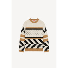 Women Jacquard Straight Jumper - Beige