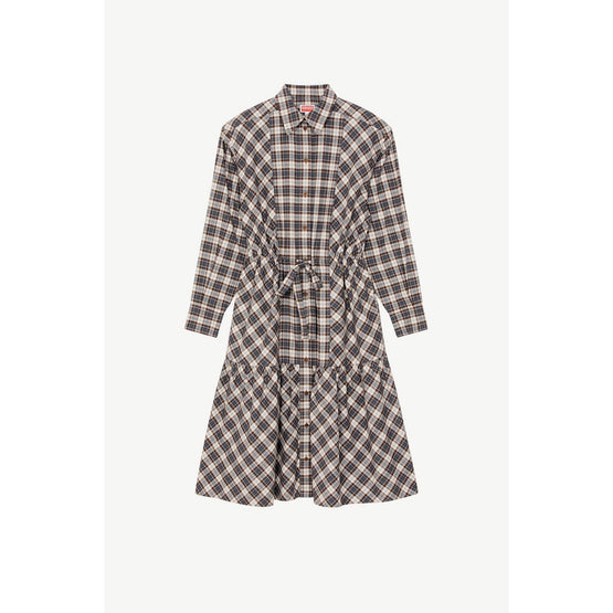 Women Midi Shirting Dress - Moroccan Brown