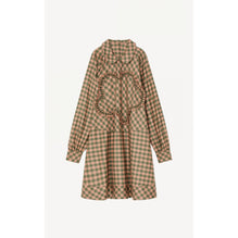 Women Plastron Flower Tunic Dress - Rose