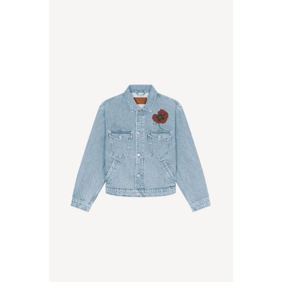 Men Trucker Denim Jacket - Sky Blue