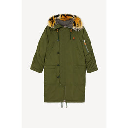 Men Long Winter Parka - Dark Khaki