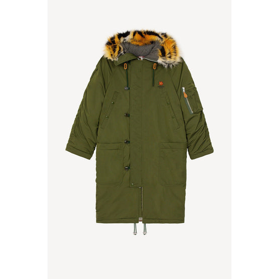 Men Long Winter Parka - Dark Khaki