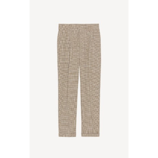 Men Pleated Pant - Dark Camel