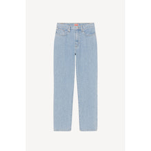 Women Bleach Straight Fit Jeans - Bleached Blue Denim