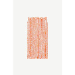 Women Smocked Midi Skirt - Medium Orange