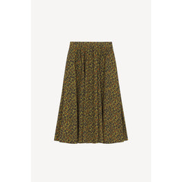 Women Printed Midi Skirt - Khaki