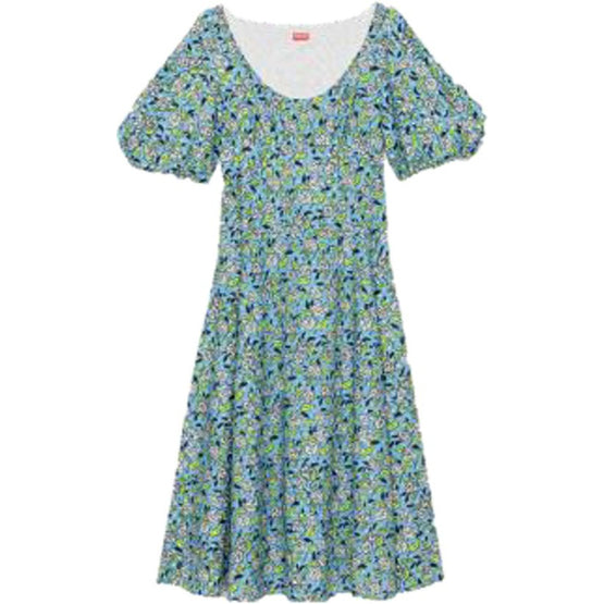 Women Midi Dress - Cyan