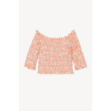 Women Smocked Top - Medium Orange