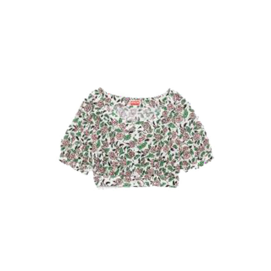 Women Cropped Blouse - Off White