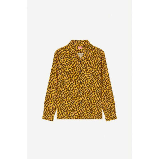 Men Hana Leopard Hawaiian Shirt - Golden Yellow