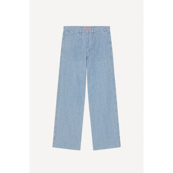 Men Stone Bleached Sailor Loose Je - Stone Bleached Blue Denim